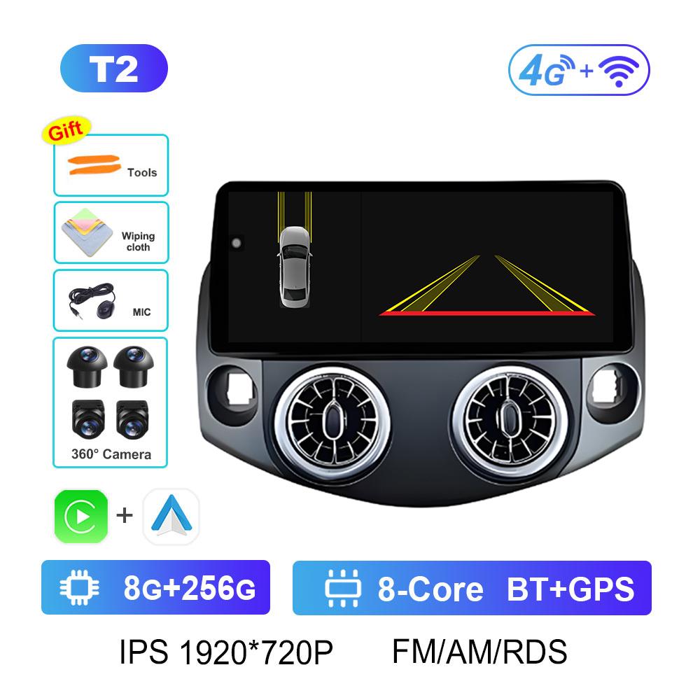 DSP Stereo GPS Navigation for Toyota RAV4 2007 2008 2009 2010 - 2011 Wireless Carplay Android Intelligent System Head Unit WIFI
