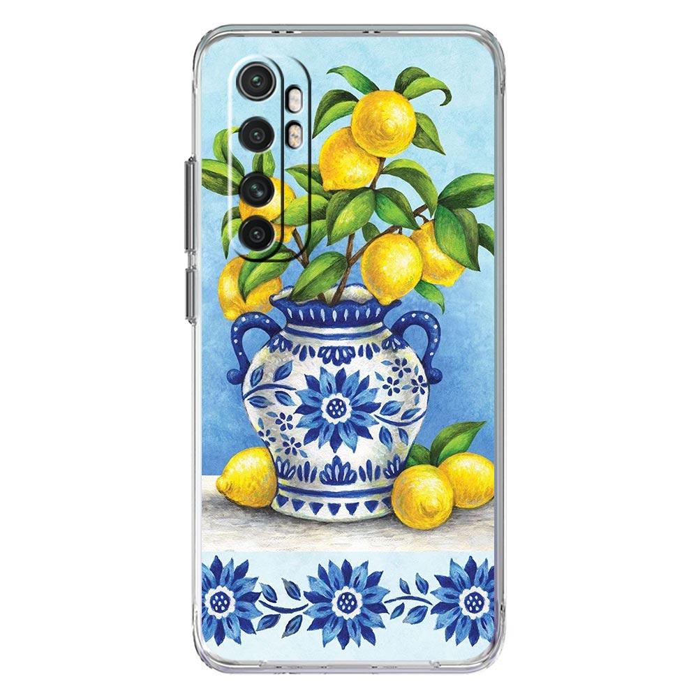 Phone Case For Xiaomi Mi Poco X7 X6 X5 NFC X3 F7 Ultra F6 Pro F3 15 14T 14 13T 11 12 13 Lite Clear TPU Cover Retro Fruit lemon