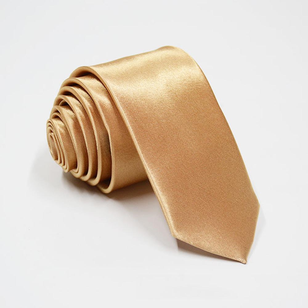 Monochrome Tie Solid Color Narrow Tie 5Cm Men'S Satin Hand Tie
