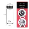 HEENOOR Portable Single-Layer Glass Tea Water Bottle with Filter