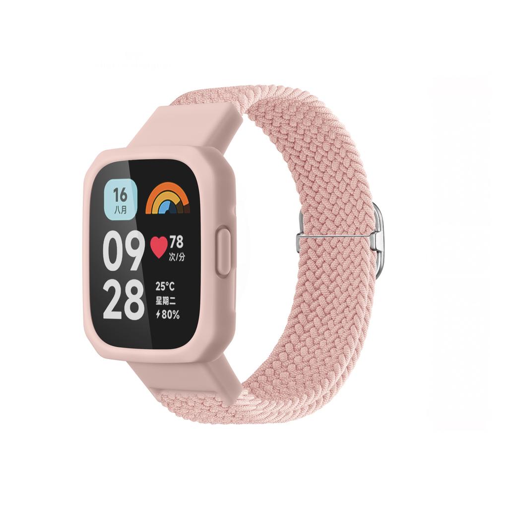 Nylonový pásek na hodinky pro Xiaomi Mi Watch lite 1 2 3 Náramek s pleteným elastickým tkaným řemínkem pro hodinky Xiaomi Redmi Watch 3 2 1