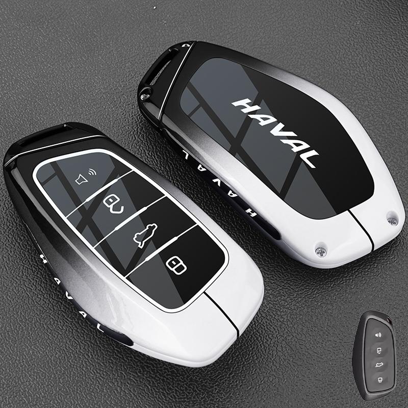 Genuine Leather Auto Key Fob Cover Case Fit For Great Wall Haval Series H6 Series H9 Series H2 M6 Cool Dog Plus Owl Dragon Max F7 Series F7X F7H H8