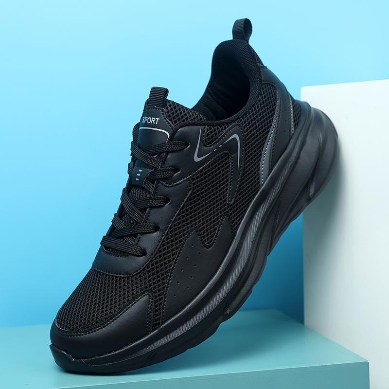 

High Quality Shoes Male casual Sneakers tenis Luxury Shoes Trainer Race Breathable Shoes fashion Jogging running shoes 40 чорний