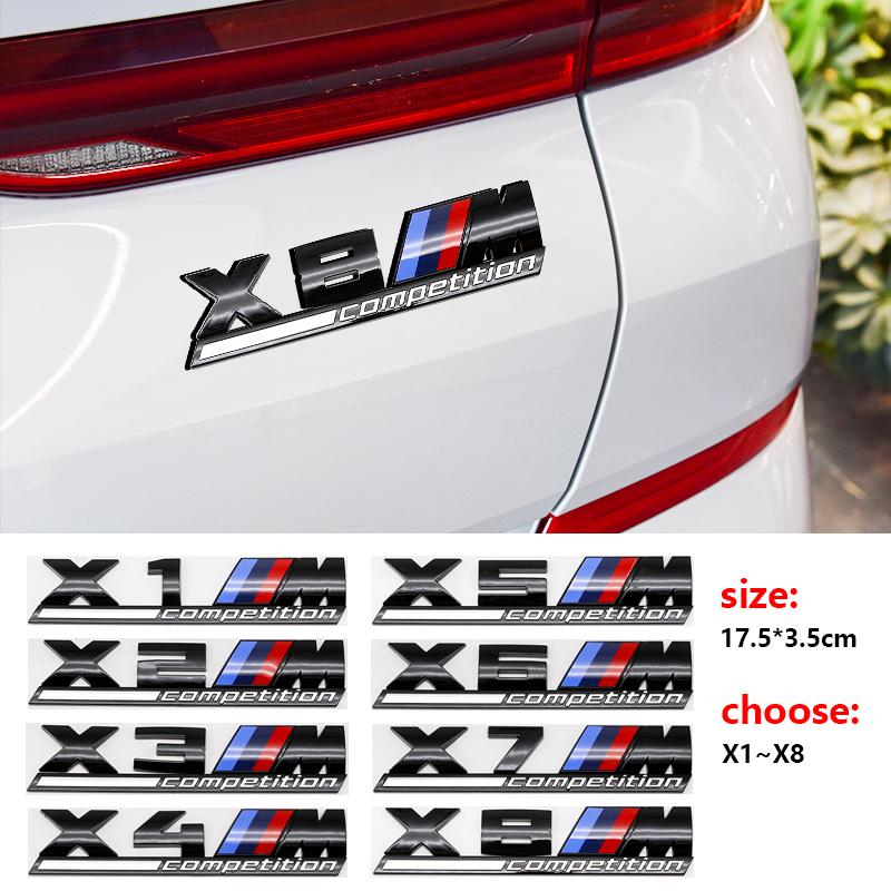 BMW M Logo Auto Karosserie Heckklappe Dekoration Zubehör X4 X5 X6 X1 X2 X3 Competition ABS Aufkleber G01 E84 F39 F10 Emblem Aufkleber