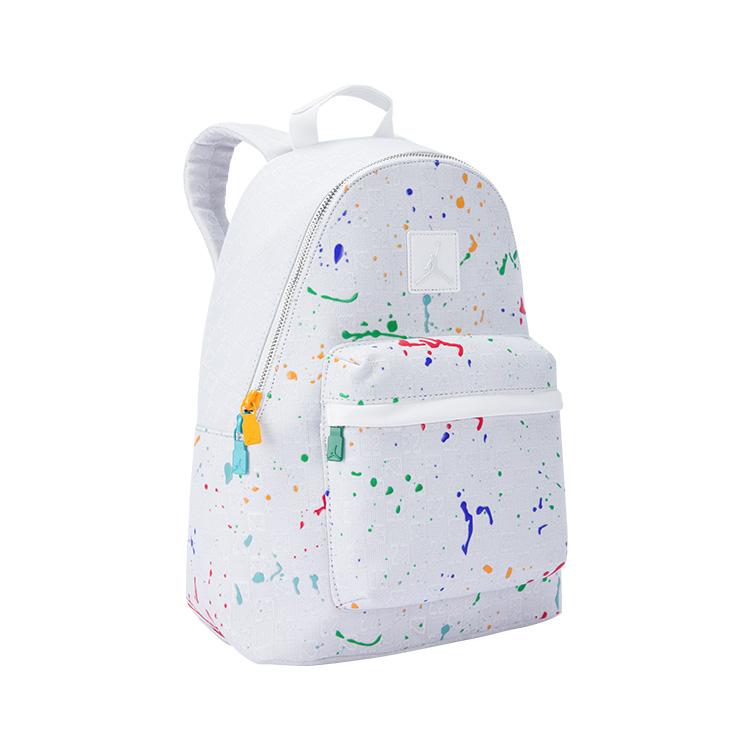 Jordan Monogram Series Graffiti Style Polyester Casual Backpack Unisex Backpacks White JD2513022AD-001