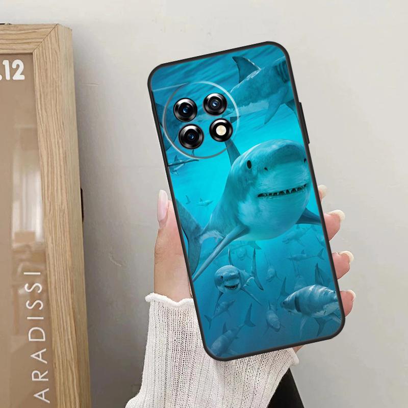 Shark Ocean Fish Case For OnePlus Nord CE 5 3 4 Lite N20 N30 OnePlus 13T 10T 8T 11 12 13 15 R 9 10 Pro Cover