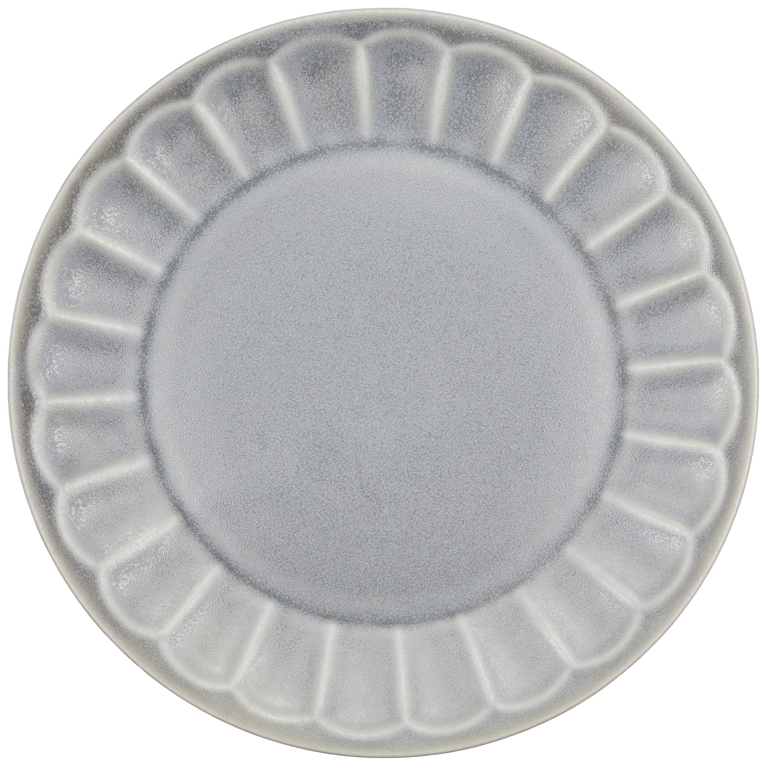 

Tableware East Shinogi Flower Rim Plate 18cm Matte Gray 18.5cm