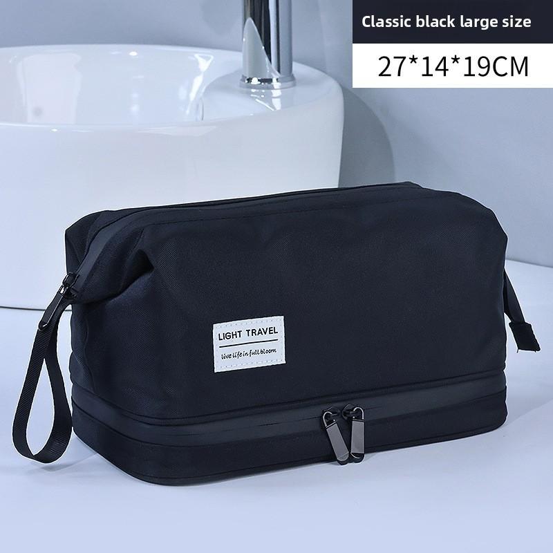 Men Travel Toiletry Bag With Dry Wet Separation And Waterproof Nylon Material For Business Trips