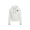 adidas Sweatshirts Unisex White Hooded Moderate Regular HY5519