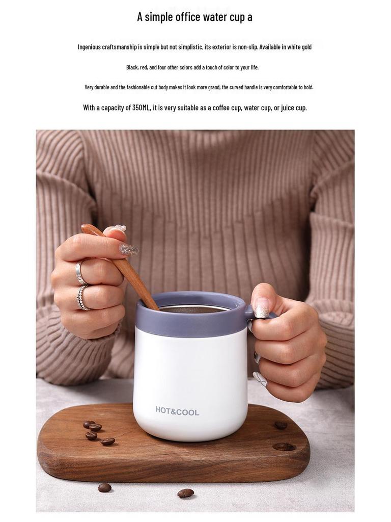 Stainless Steel Insulated Coffee Mug with Handle for Men and Women