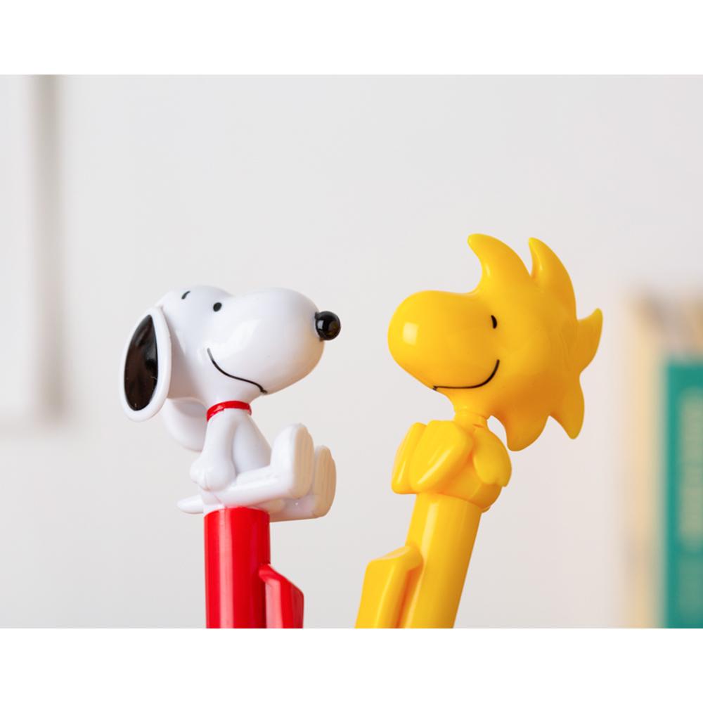 Peanuts Black Pen with Moving Snoopy and Woodstock Character Ballpoint ...