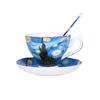 Knochenkeramik Van Gogh Kunstmalerei Sternennacht Sonnenblumen Sämann Iris Saint-Remy Teetassen Becher Kaffeetasse Untertassen Löffel Set