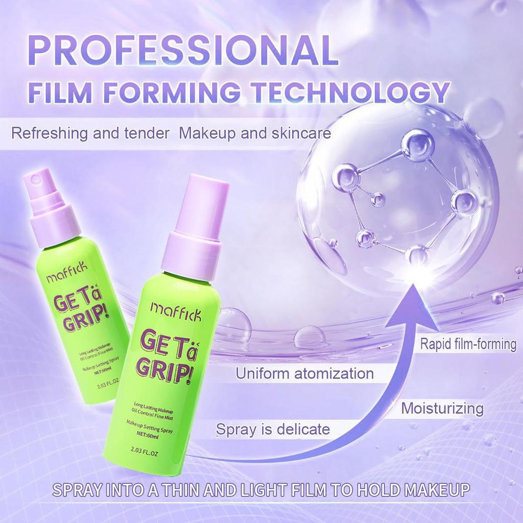MAFFICK MF387 Makeup Setting Spray: Hydrating, Oil Control, Long-Lasting, Waterproof, Sweat-Proof, Portable, 60ml.