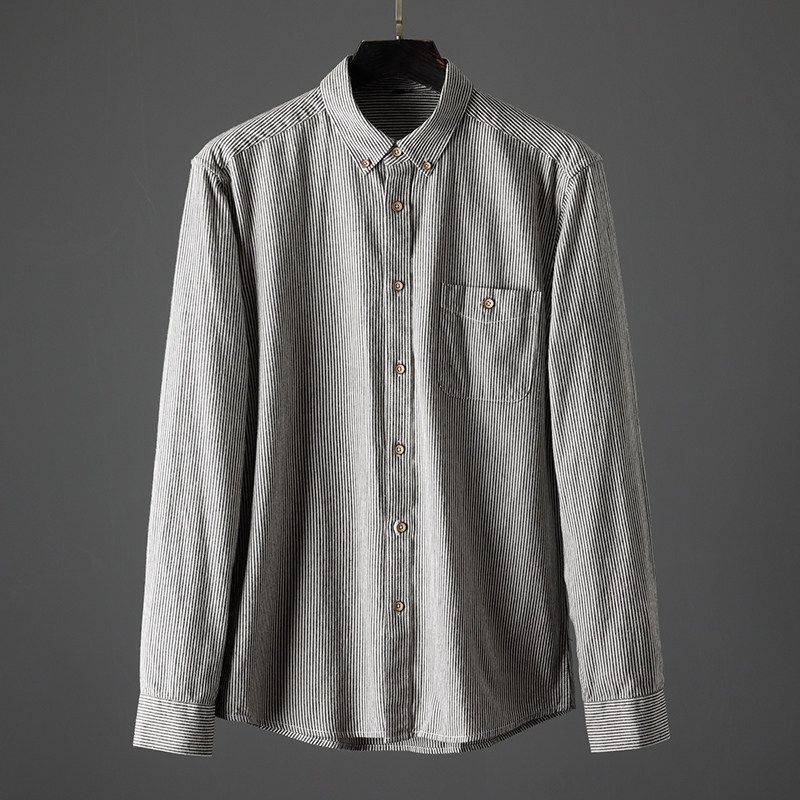 First-Line Brand Long-Sleeved Export Shirt Gray S