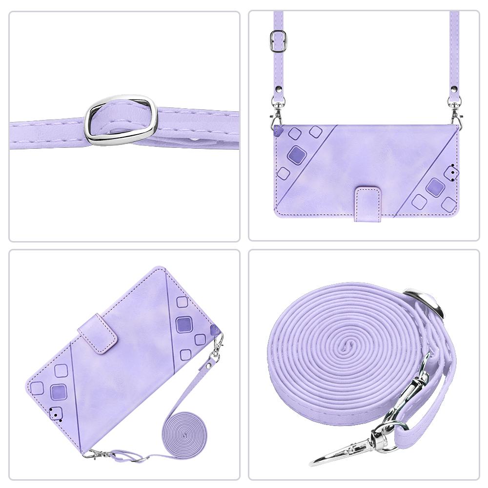 Crossbody Shoulder Strap Wallet Card Solt Holder Leather Case for Samsung S23 Ultra S21 FE S22 A54 A34 A14 A23 A73 A53 A52 Cover