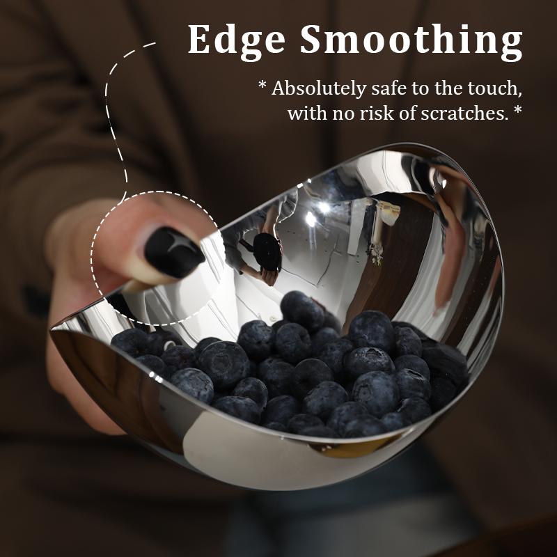 Premium Fruit Bowel Food Grade 304 Stainless Steel Home Livingroom Kitchen Coffee Luxury Fruit Bowel for Snacks