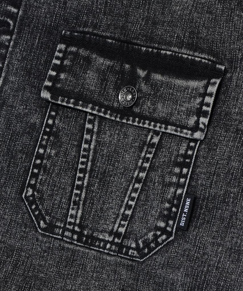 Dist Nine Long Sleeve Denim Shirt Grey (Lp1Yu093-072)