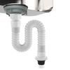 Sink Drain Pipe Extendable Flexible Hose 0.32 to 0.78 Meters with Fittings for Kitchen and Bathroom Wastewater Drain