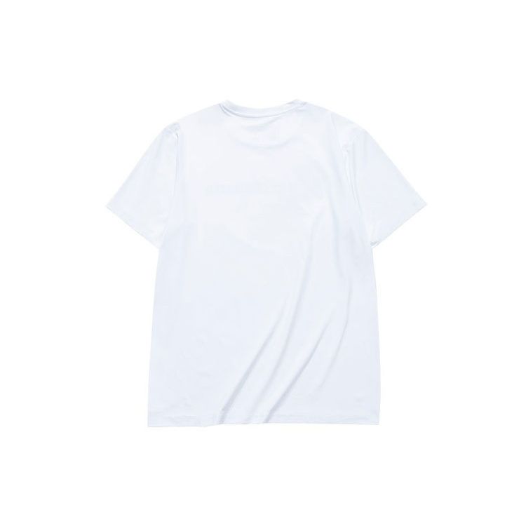 Anta Letter Print Sports Crew Neck Straight T-Shirt Men Tops White 152121104-1