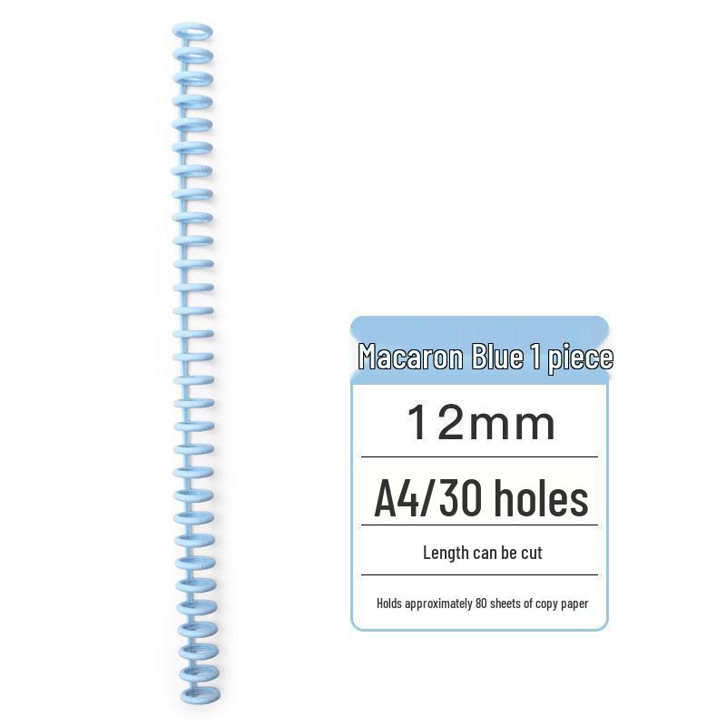 Macaron Color Spiral, 30-Hole Openable Loose-Leaf Binder, Multi-Hole Scissor-Type, 26-Hole B5 Binding Rings