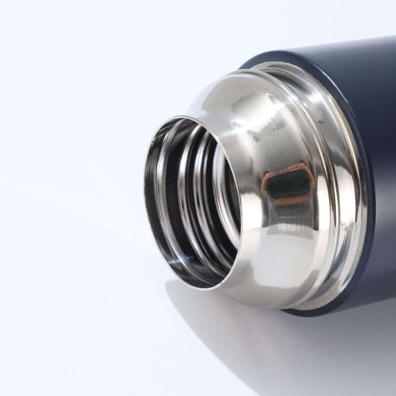 500ml 304 Stainless Steel Insulated Bottle, Double Wall Vacuum Thermos with Leather Handle for Commute Camping Hiking