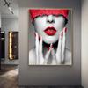 Módulo de labios rojos sexys modernos, pintura en lienzo, carteles nórdicos e impresiones, imagen de pared para Cuadros, decoración del hogar, sala de estar, sin marco