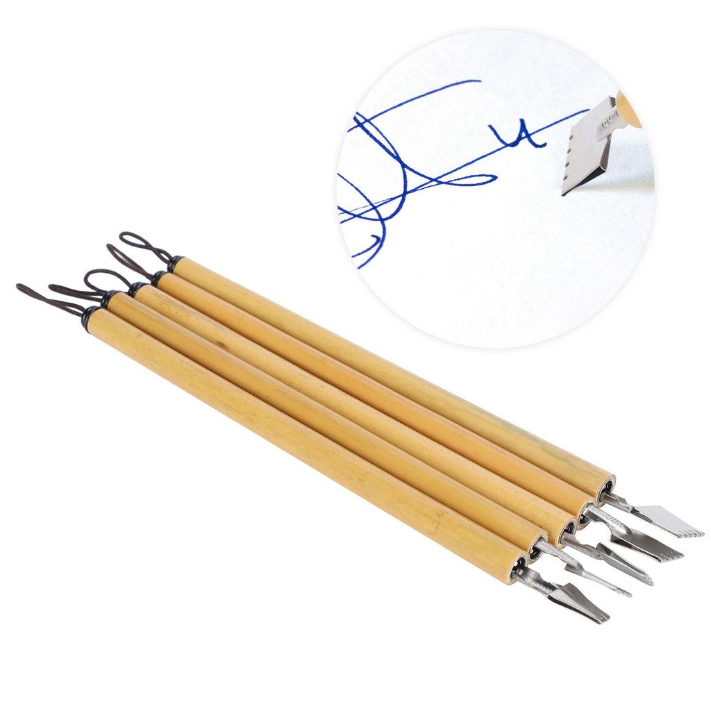 5Pcs Dip Pen Manga Calligraphy Boxed Vintage Bamboo Drawing Painting Kit School SuppliesParallel Nib