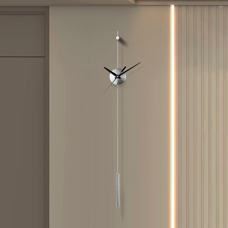 Morden Wall Clocks Metal Watches Silent Clocks Round Wall Decoration Products Creative Light Luxury Artistic Unique Design