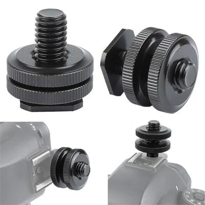 Conversion Screw 1/4 Hot Shoe Mount 3/8 Inch Hot Shoe Adapter Tripod Mount Screw  Phone Holder