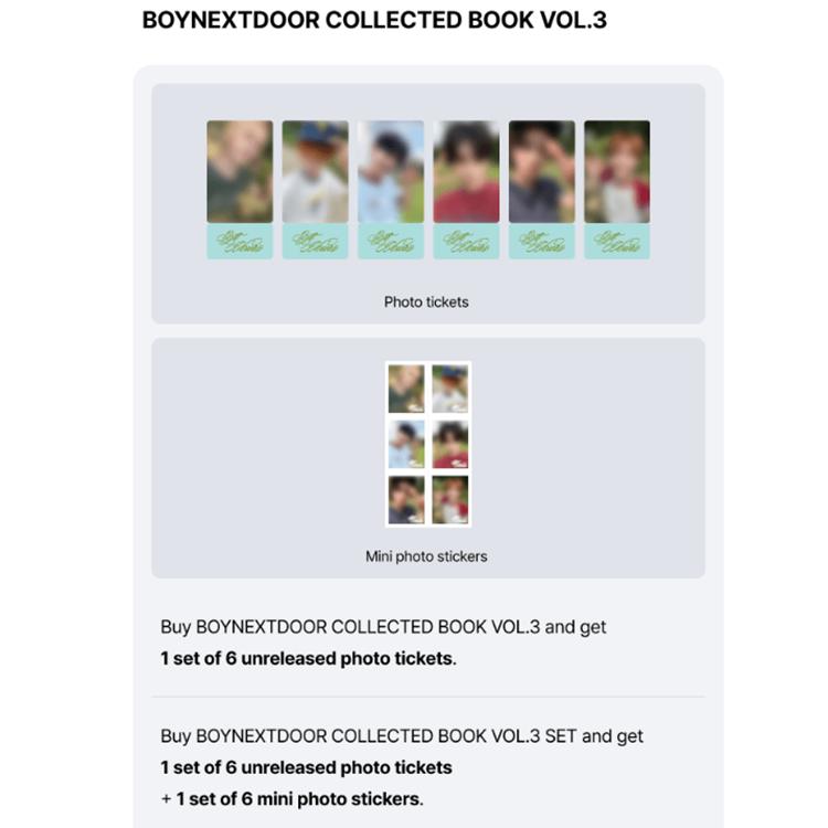 

[POB] BOYNEXTDOOR - Зібрана книга Vol.3 WEVERSE SHOP POB