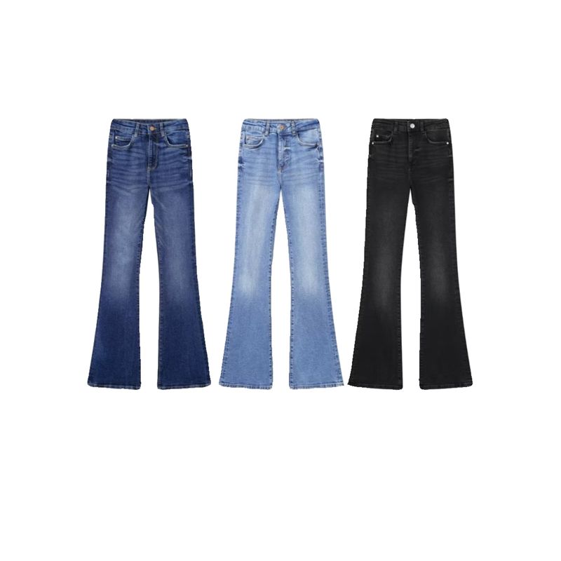 Kaslead Fashion All-Match High Waist Speaker Denim