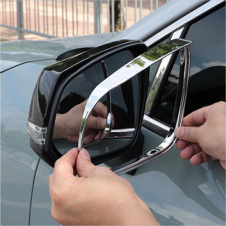 For Toyota Crown 2023-2024 ABS Chrome Rear View Mirror Rain Eyebrow Frame Trim