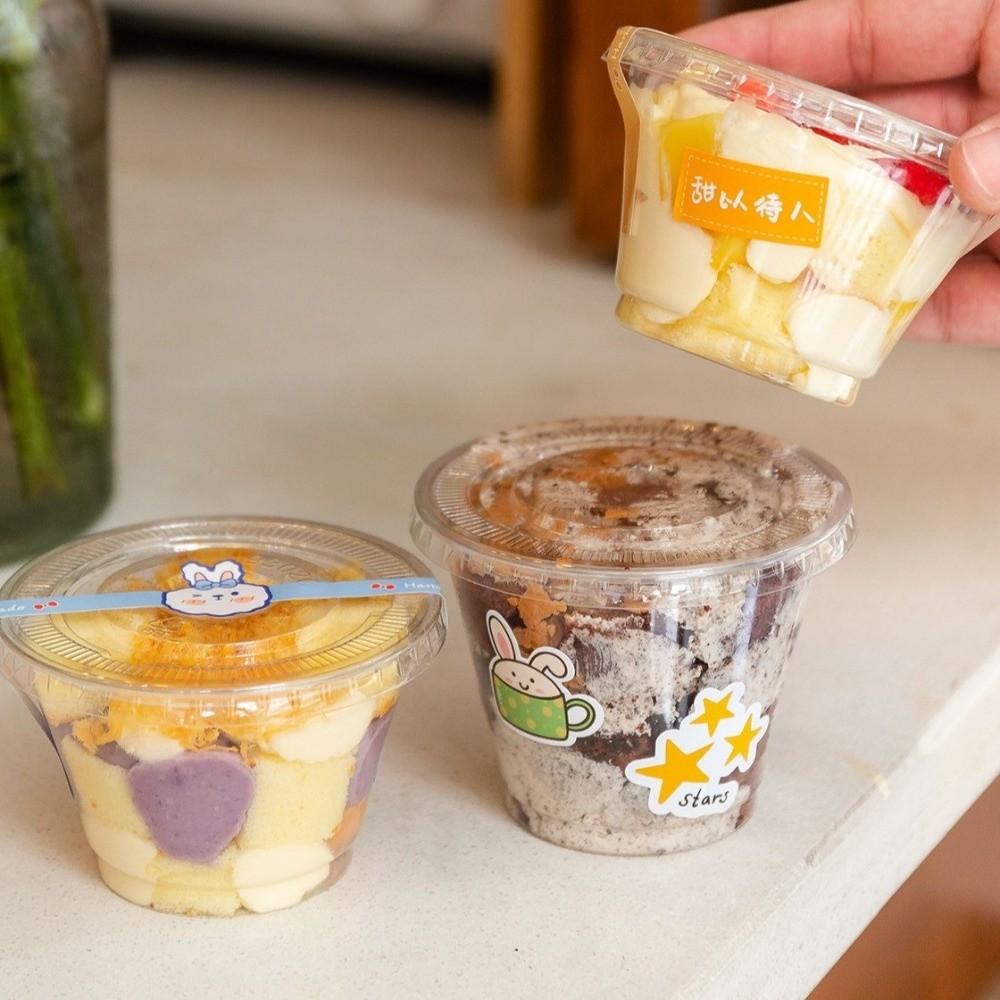 10Pcs/set Portable Plastic Yogurt Parfait Cups with Lids and Spoons 180/250ml Pudding Cups Clear Storage Can Kitchen Accessories