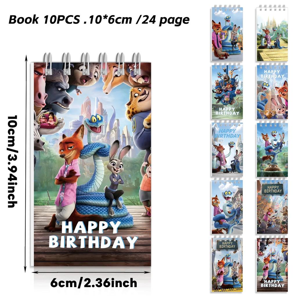 New Zootopia 2 Spiral Book Coil Notebook Zootropolis Journal Diary Schedules Daily Notepad School Supplies Stationery