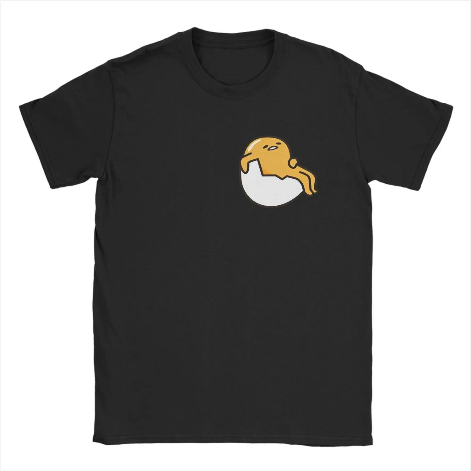 

Gudetama Ленивое Яйцо Аниме Логотип Футболка Хлопковая Модная Футболка С Круглым Вырезом Футболка С Коротким Рукавом Одежда для Взрослых S чёрный