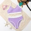 Girls Two Piece Swimsuit Tankini Set Soft Stretchy Fabric Comfortable Fit Lightweight Design for Beach Pool Swimwear