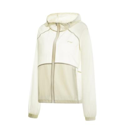 Li Ning UV-Bescherming Waterdicht Ademend Twee-in-één Jas Met Capuchon Damesjassen Zilver-Berken-Grijs AFDU460-2