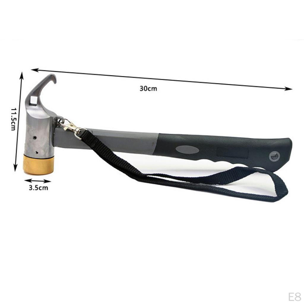 Awning Camping Tent Mallet Hammer Peg Stake Remover With Handing Lanyard
