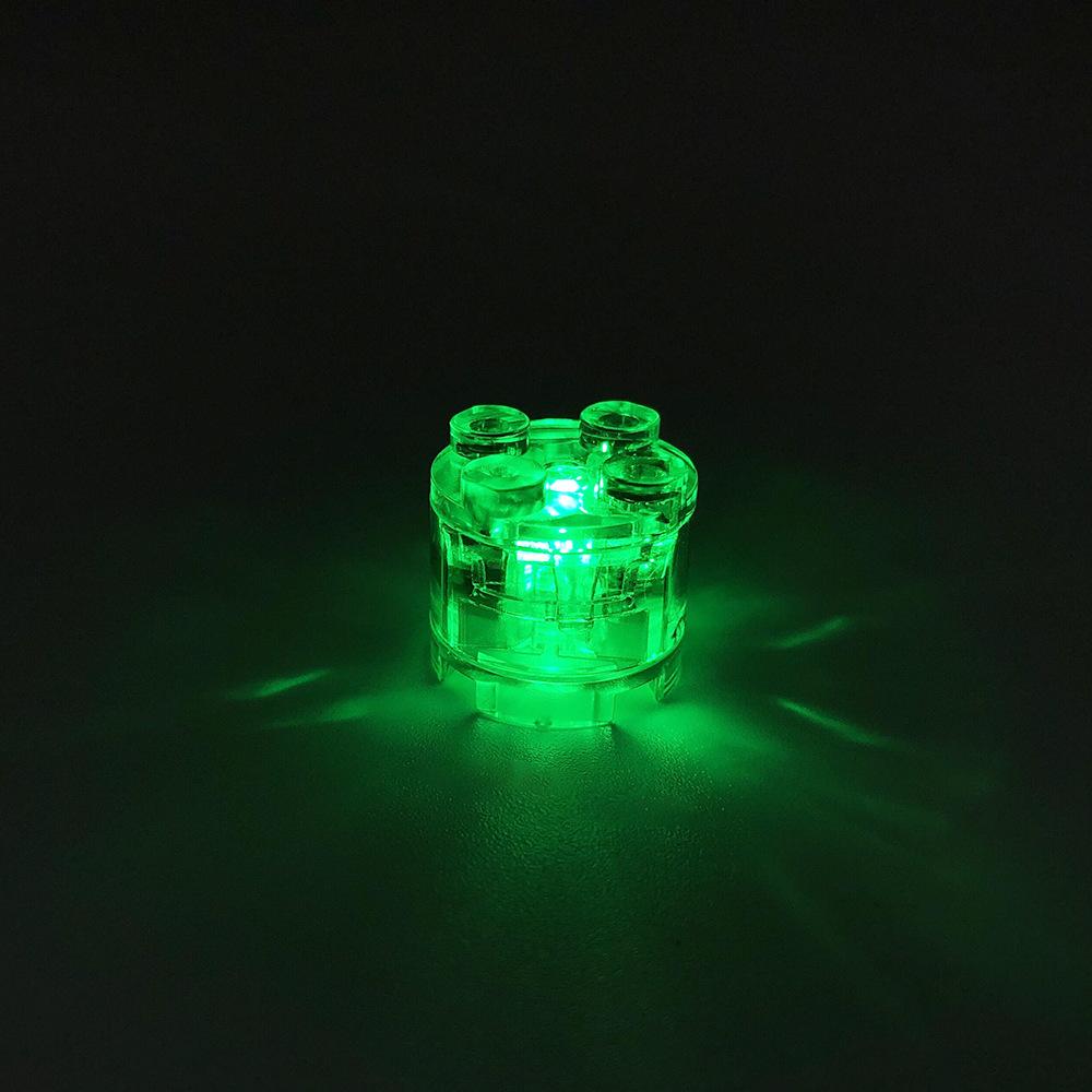 

DIY светящиеся детали светодиодное освещение круглый строительный блок мелкие частицы аксессуары игрушка совместимый уличный вид украшения зелёный