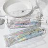 Strawberry cherry transparent pencil case, student universal life learning transparent stationery bag, pencil case