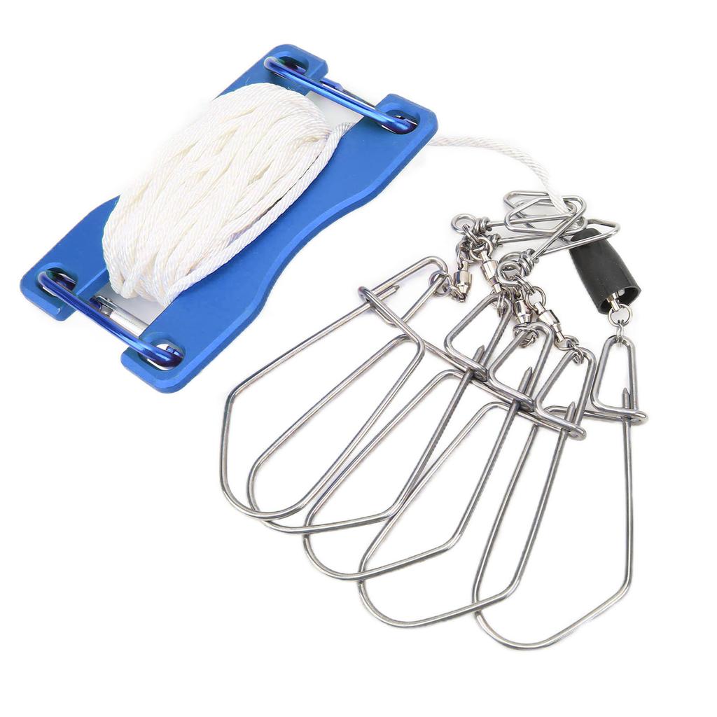 Live Fish Lock Portable Stainless Steel Fish Wire Rope Lock for Big Lure Fishing EquipmentBlue