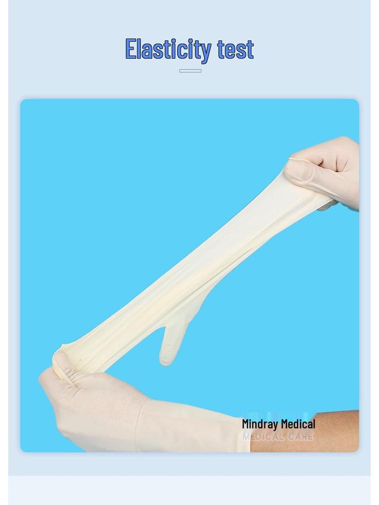 Sterile Powder-Free Medical Rubber Examination Gloves for Surgery, Dentistry, or Beauty (Individually Packaged)
