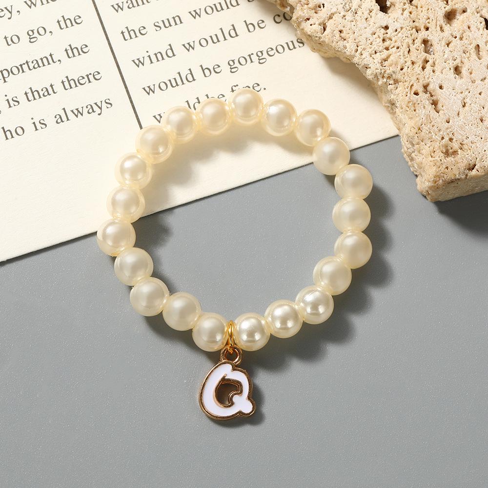 Mini Labubu 4th Gen Pearl Necklace with 26 English Letters for Dolls