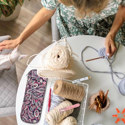 Knitting Needles For Beginners Measuring Tapes Knit Accessories 13.7in Wood Needles Knitting Set For Beginner Adult Women