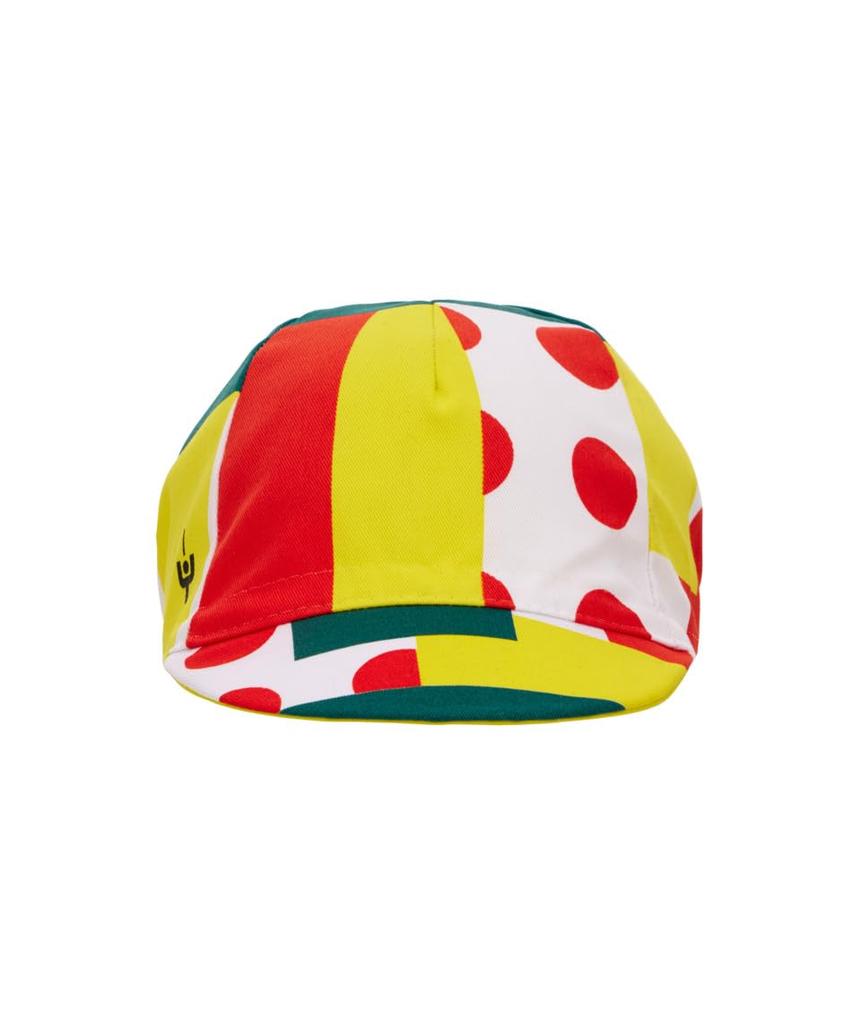 Santini Tour De France Official Cycling Cap MJ460COTCOMBO Yellow, White, Red, Green