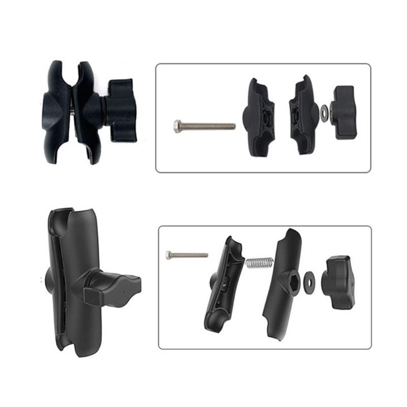 Motorcycle Ball Socket Mount Double Socket Support Holder for Mounts & Motorcycle Phone Holder with 1in Ball Adapter