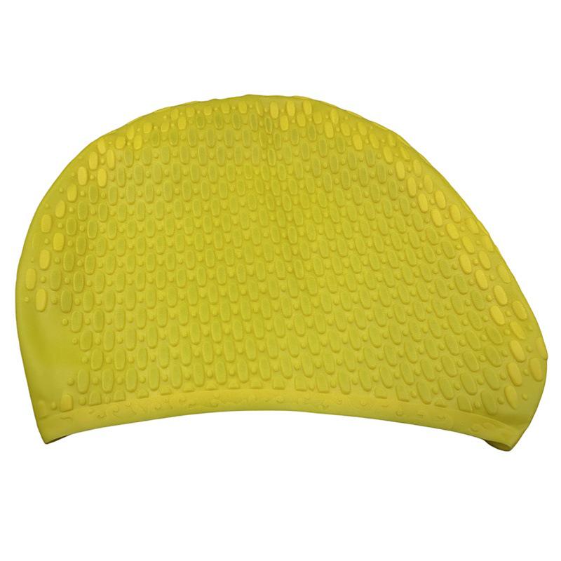 Extra Große Silikon-Badekappe für langes Haar - Bequemes Einfarbiges Design