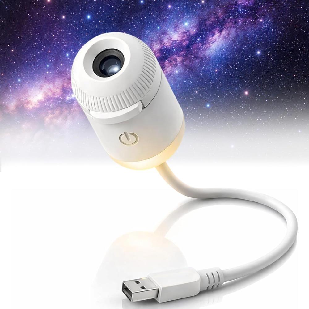 360° Rotation Starry Sky Projector Adjustable Brightness Star Projector Night Light Bedroom Decor