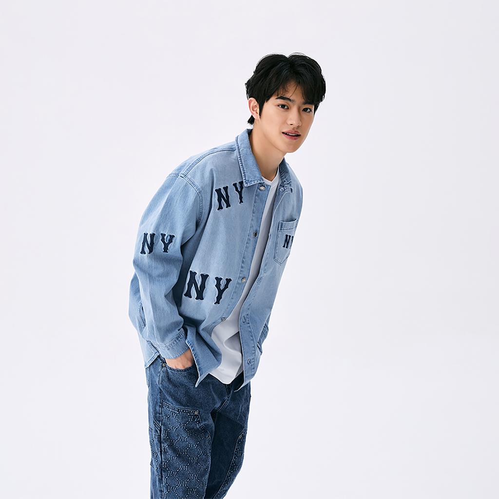 New MLB New York Yankees SS25 Shirt Unisex Light Blue 3ADRG0351-50BLL