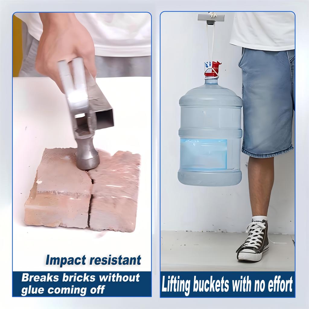 1set Durable Aluminum Metal Repair Epoxy Adhesive Glue, No Power Required, Weld-Grade Strength, Machinable, Sandable, Paintable